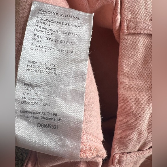 NWOT Free People Billie Chino High Rise Shorts In Pink - Picture 13 of 13